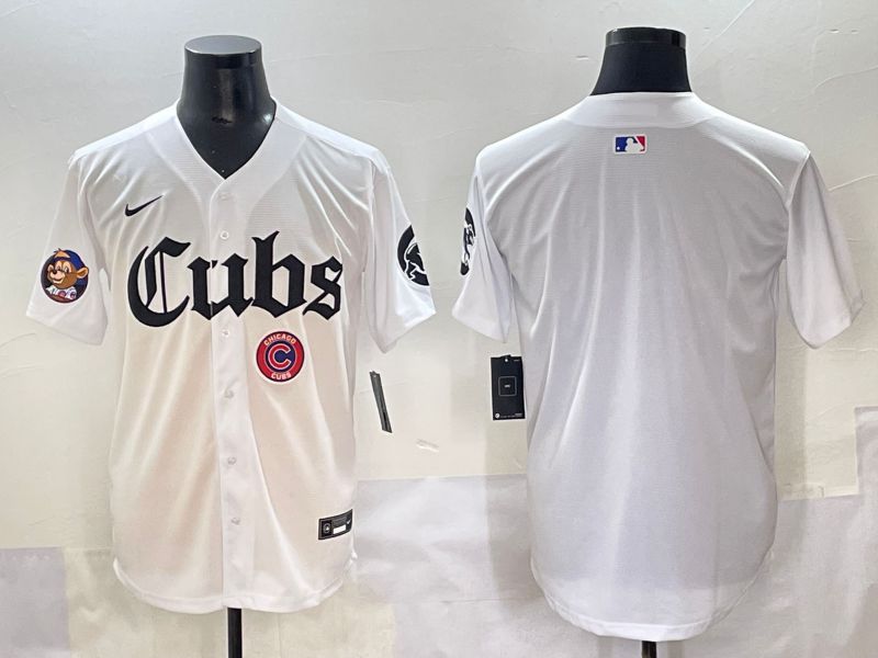 Men 2025 Chicago Cubs Blank White Five generations Joint Name Nike MLB Jersey style 6->chicago cubs->MLB Jersey
